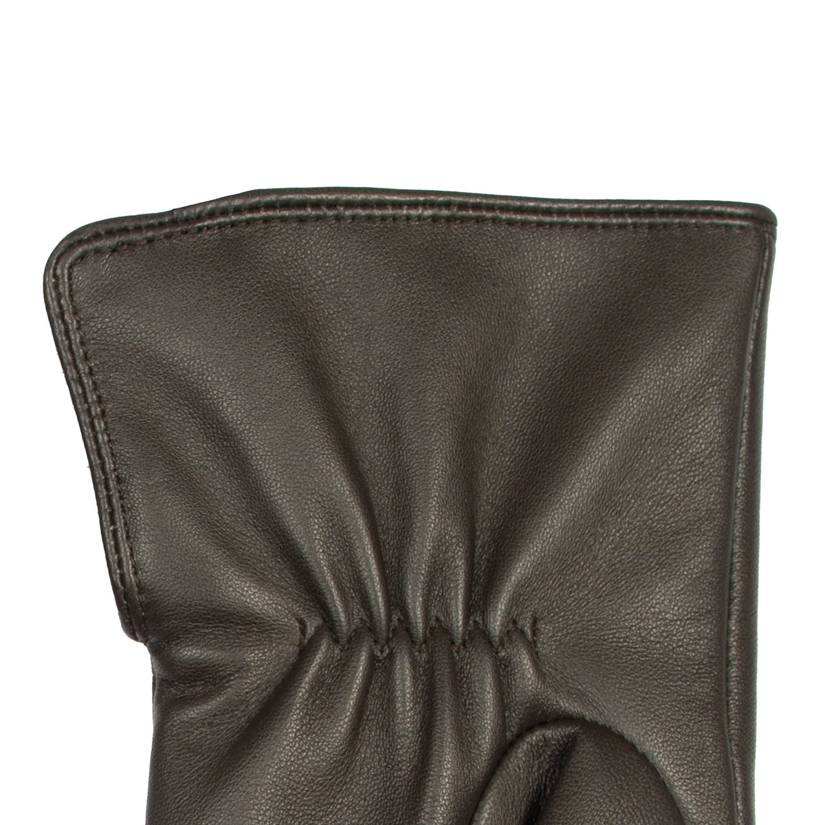 Women's Touchscreen Water-Resistant Faux Fur-Lined Leather Gloves with Buttons (Agata)