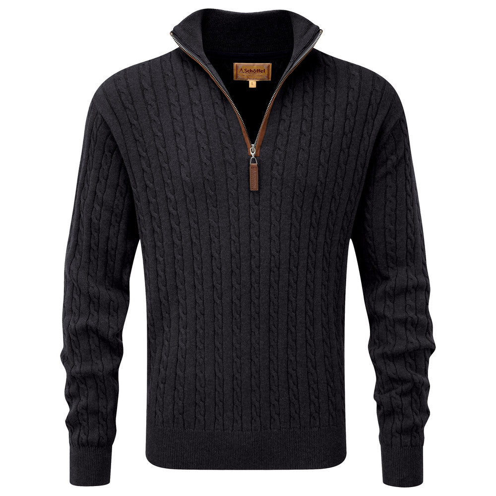 Schoffel Cotton Cashmere Cable 1/4 Zip