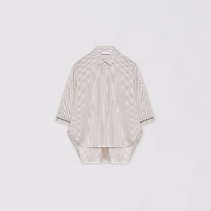 Fabiana Filippi Cotton and Silk Stripe Shirt
