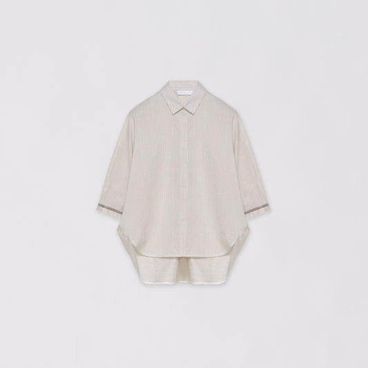 Fabiana Filippi Cotton and Silk Stripe Shirt