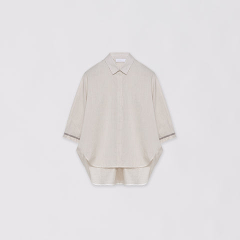 Fabiana Filippi Cotton and Silk Stripe Shirt