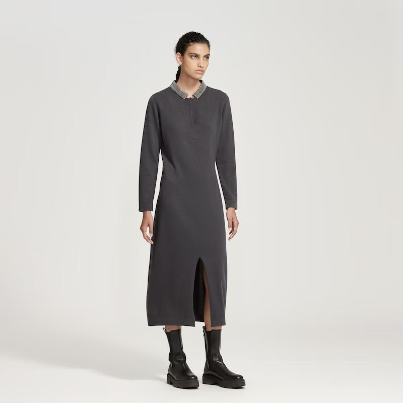 Fabiana filippi Long Knit Sparkle Collar Dress