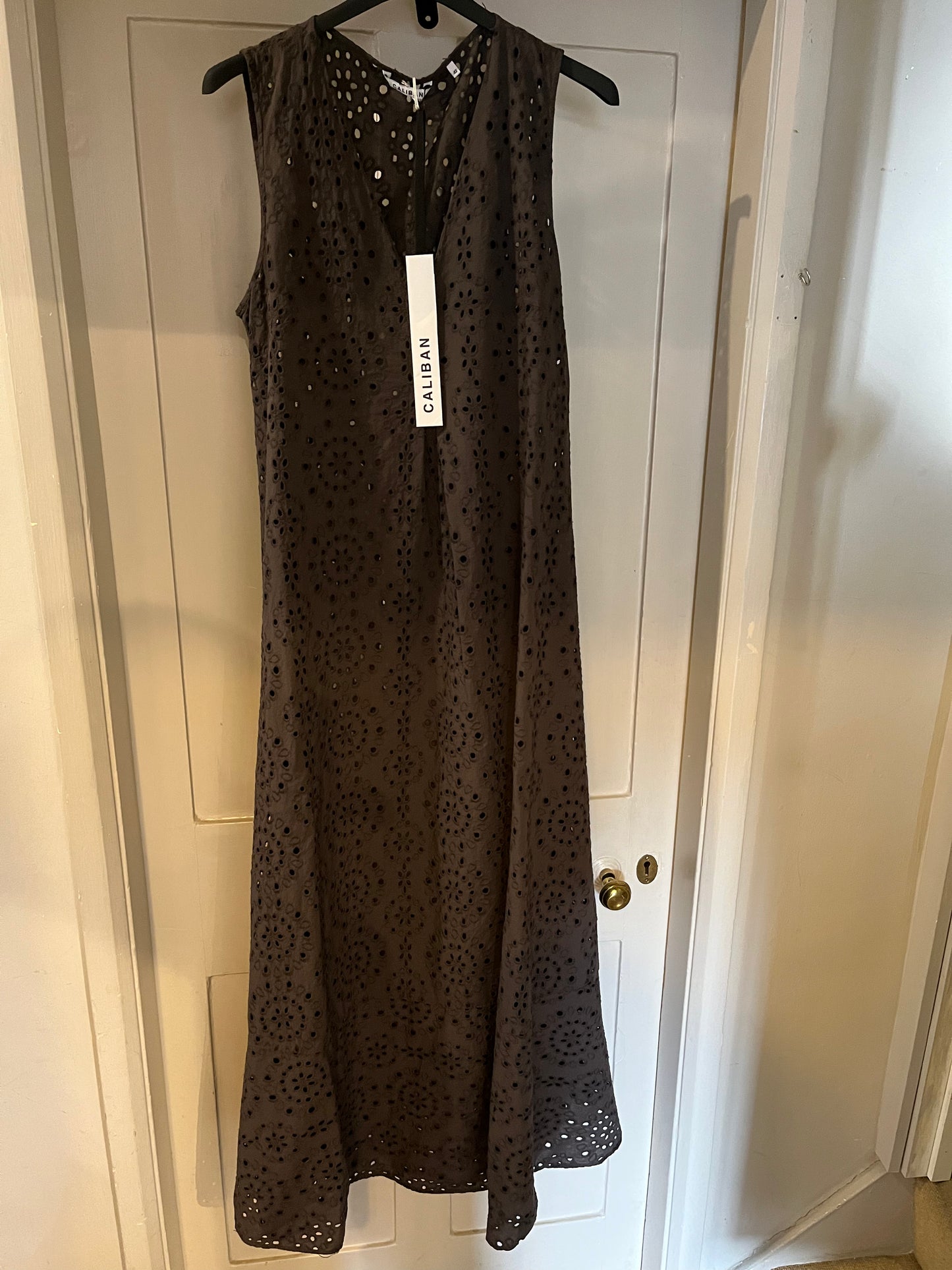 Caliban Brown Cotton Maxi Dress