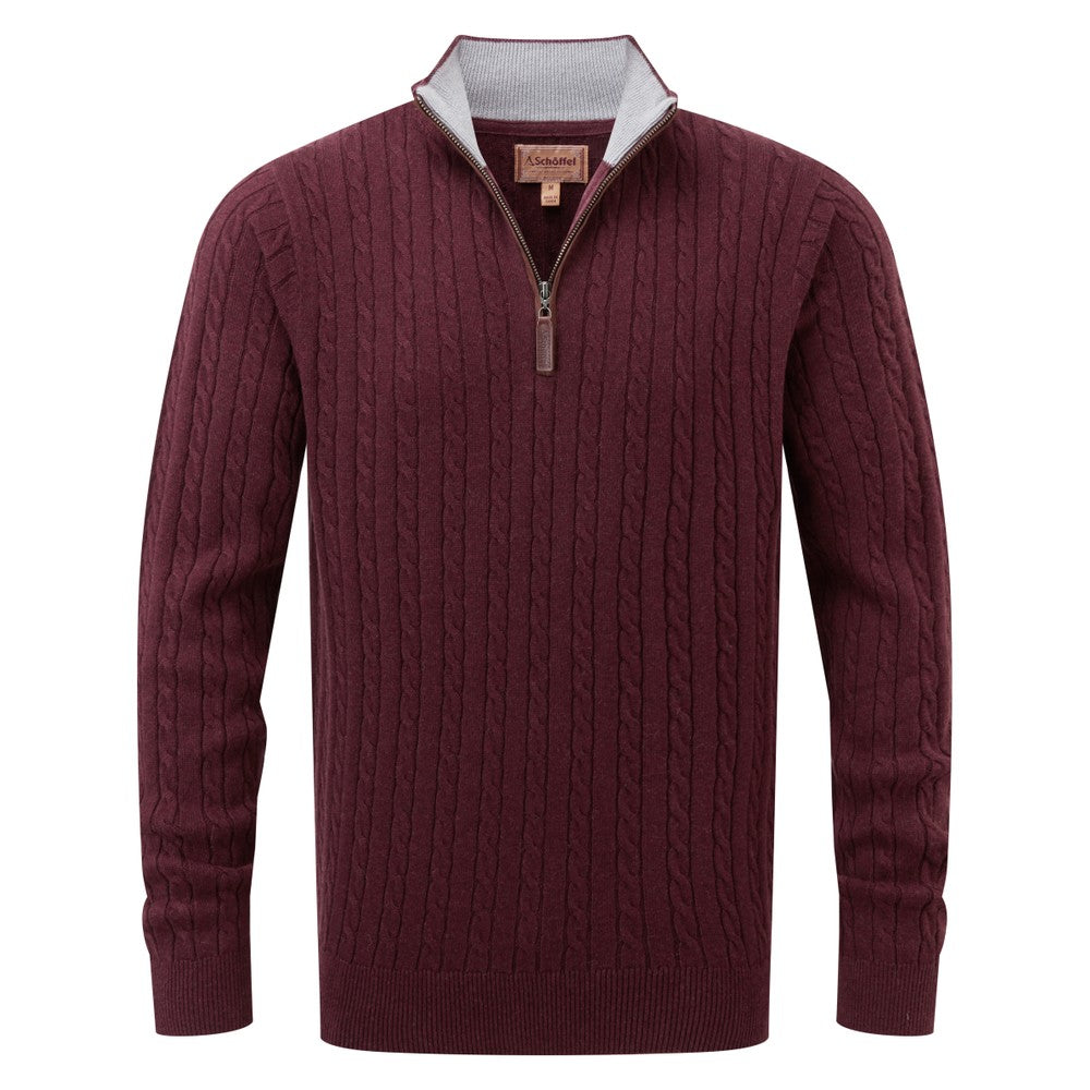 Schoffel Cotton Cashmere Cable 1/4 Zip