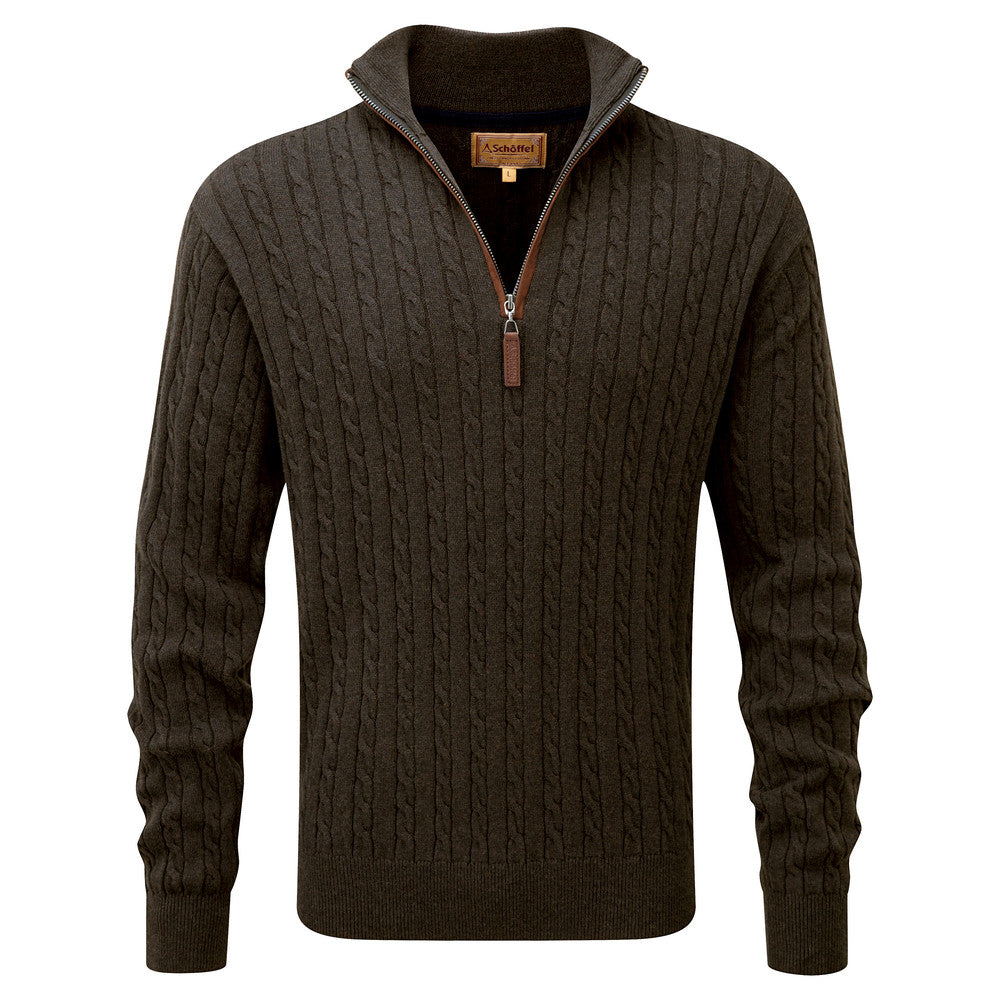 Schoffel Cotton Cashmere Cable 1/4 Zip