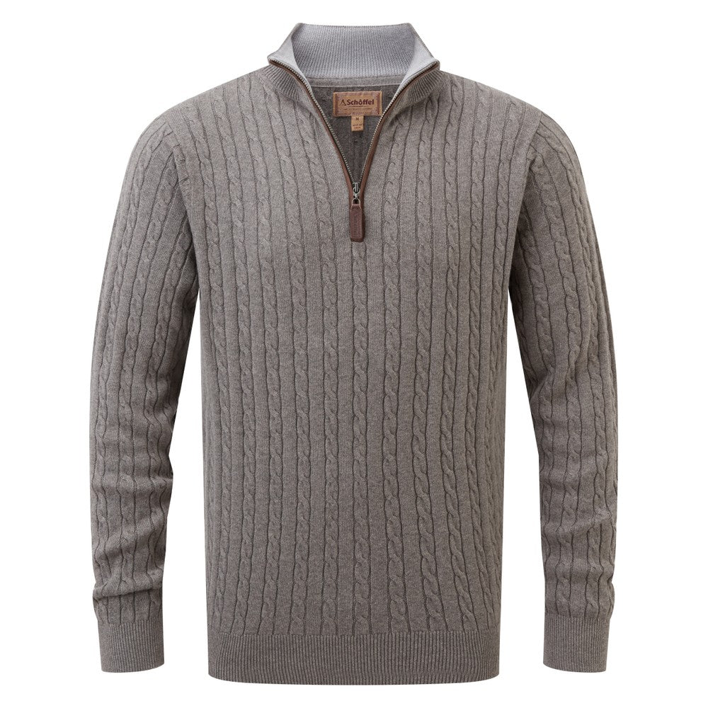 Schoffel Cotton Cashmere Cable 1/4 Zip