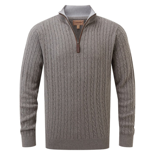 Schoffel Cotton Cashmere Cable 1/4 Zip