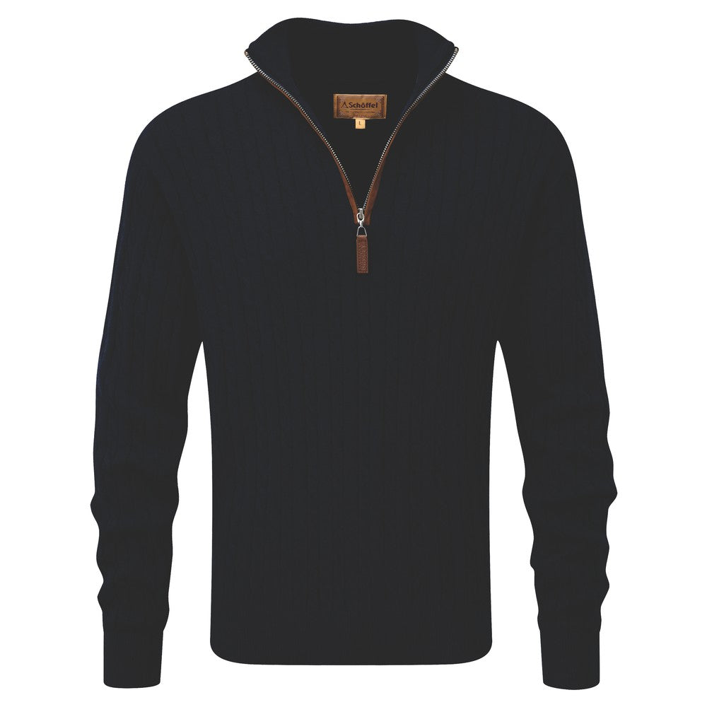Schoffel Cotton Cashmere Cable 1/4 Zip