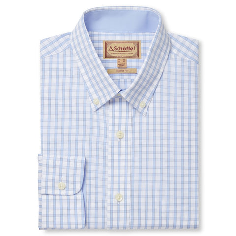 Schoffel Harlyn Tailored Fit Shirt Navy/Blue Check