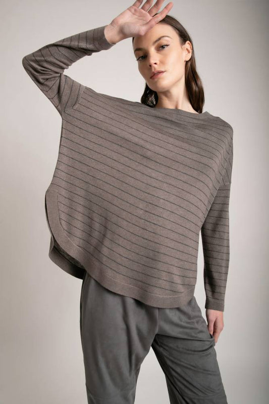 Purotatto Striped Crew Sweater